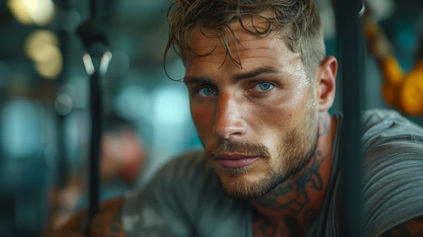 Intense Blue-Eyed Man