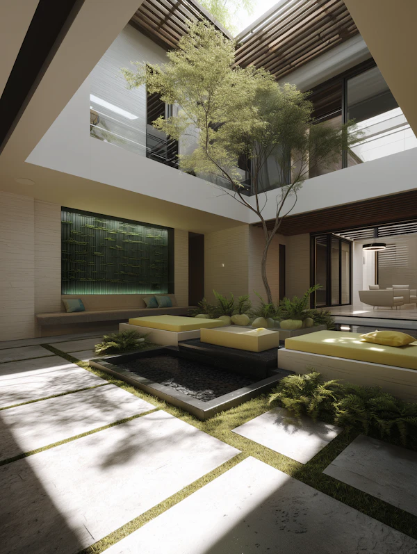 Modern Indoor Courtyard