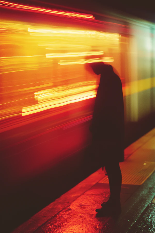 Subway Silhouette Scene