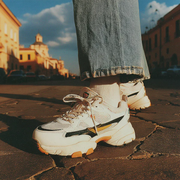 Sneakers on Cobblestone