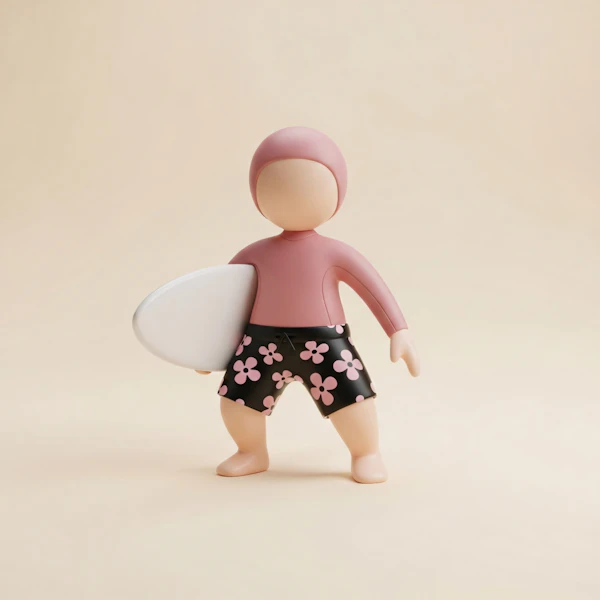 Stylized Surfer Character