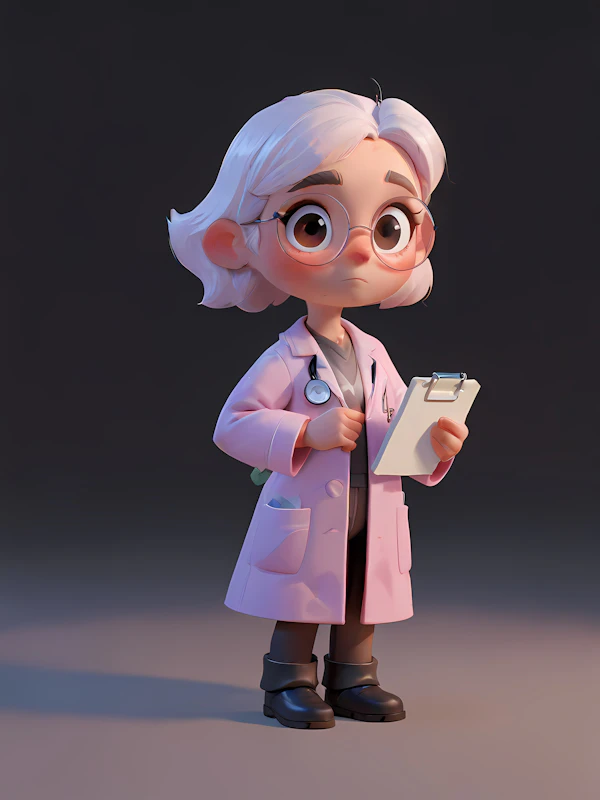 3D Female Doctor Art