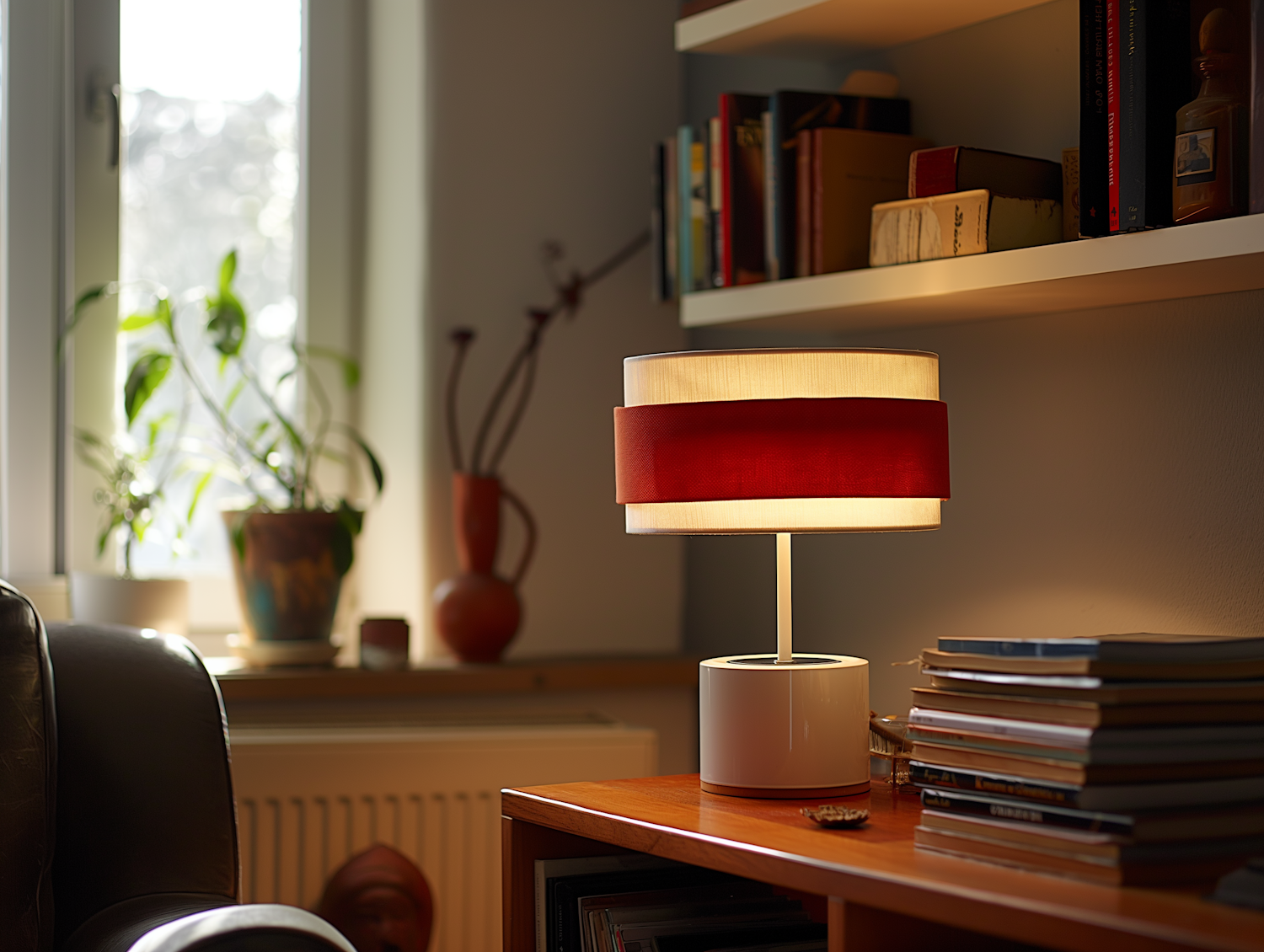 Cozy Indoor Study Corner with Lamp