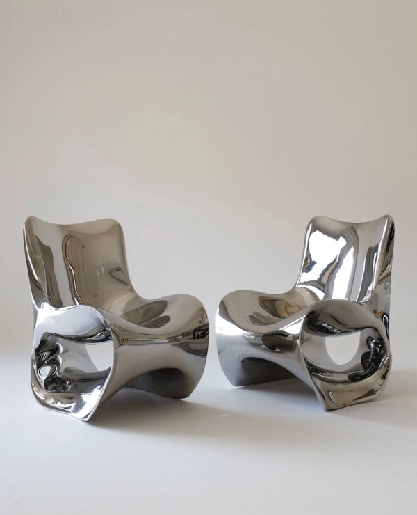 Futuristic Reflective Chairs
