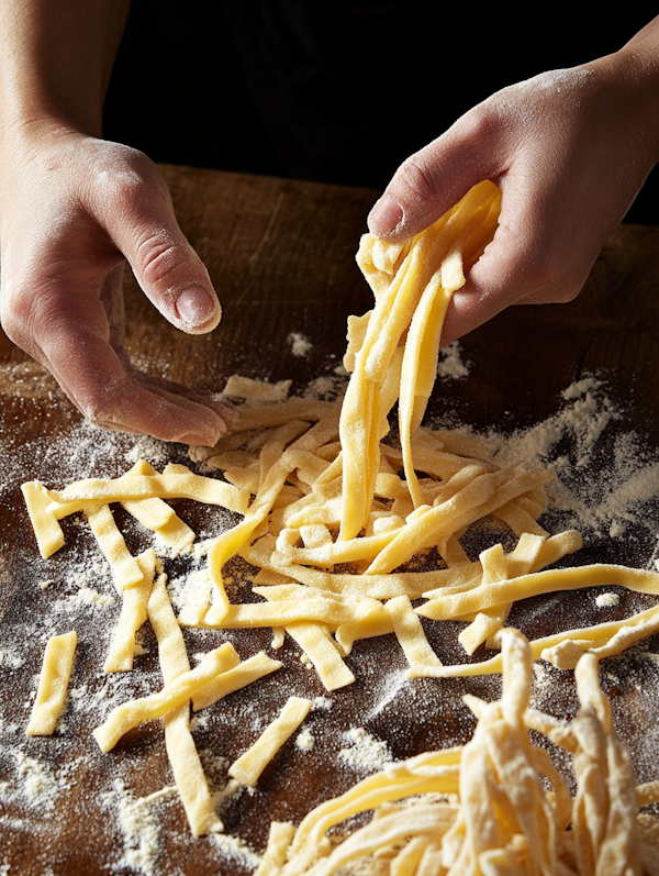 Hands Making Pasta