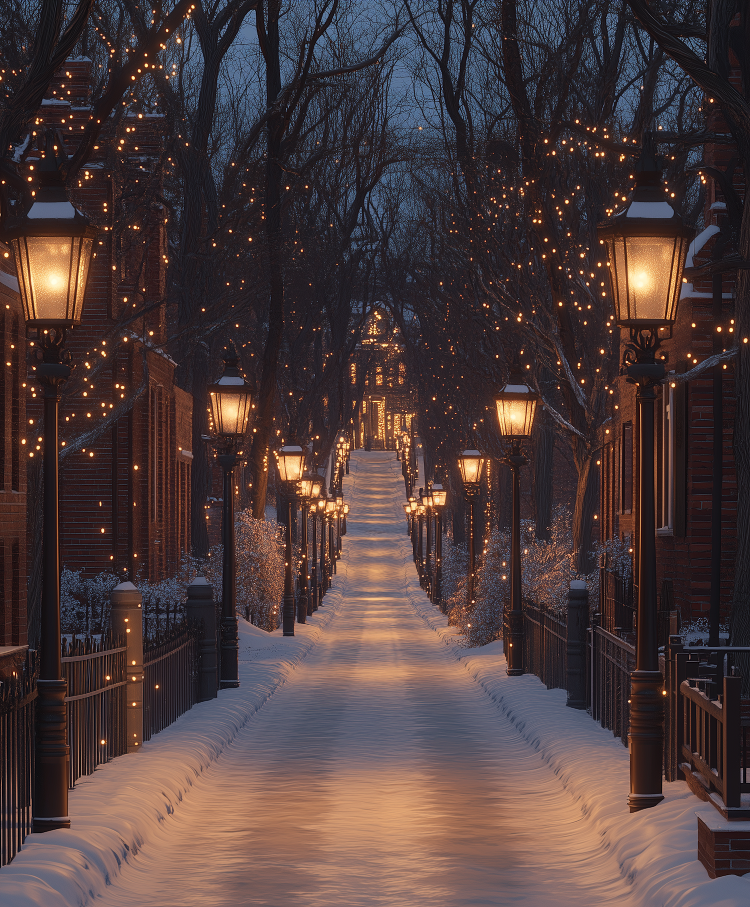 Serene Winter Pathway