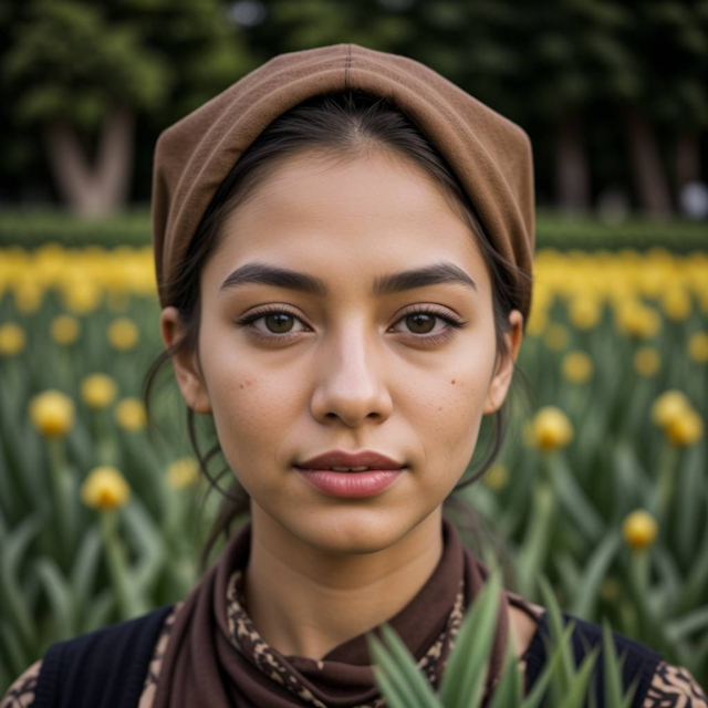 Serene Woman With Beret