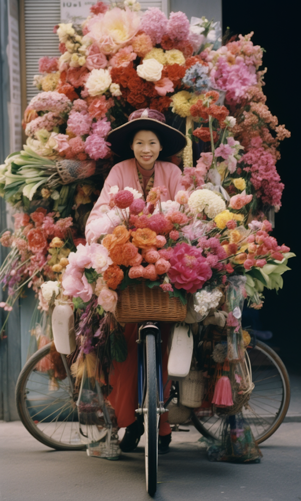 Floral Enchantment: The Blossom Biker