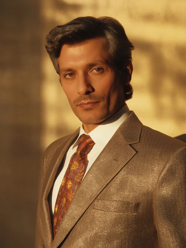Man in Gold Suit