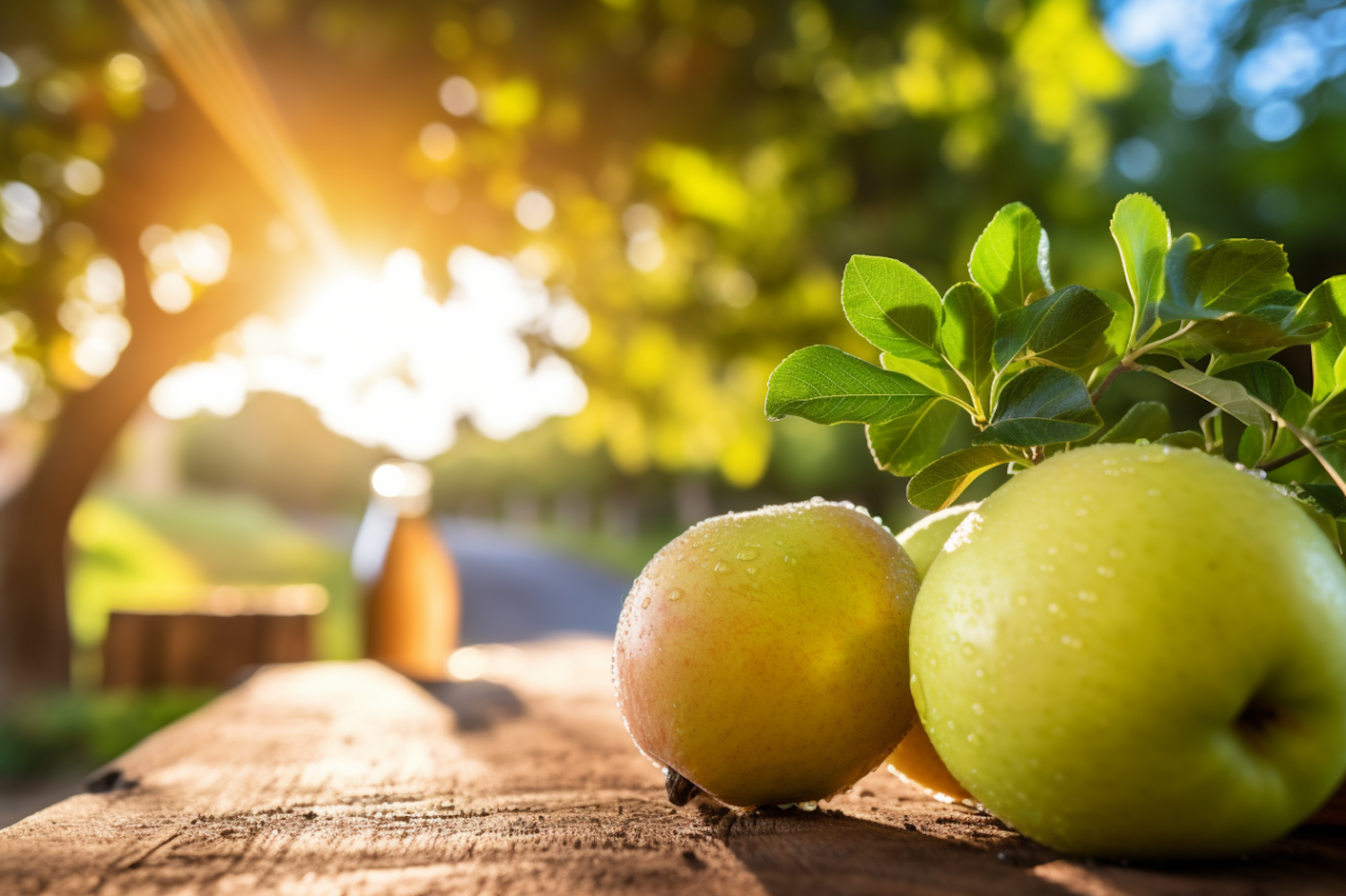 Dew-kissed Apples at Golden Hour