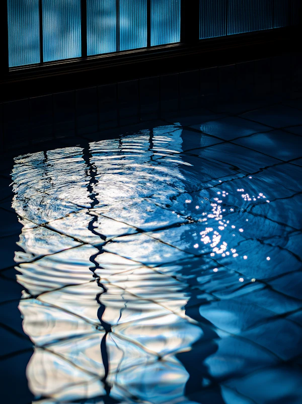 Serene Indoor Pool Scene
