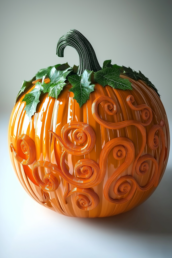 Decorative Glossy Pumpkin