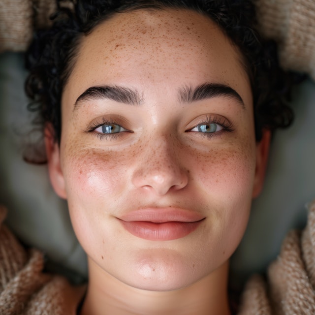 Portrait of a Person with Blue Eyes