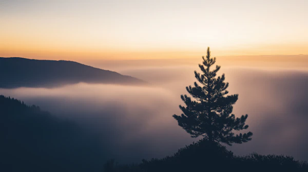 Serene Foggy Landscape