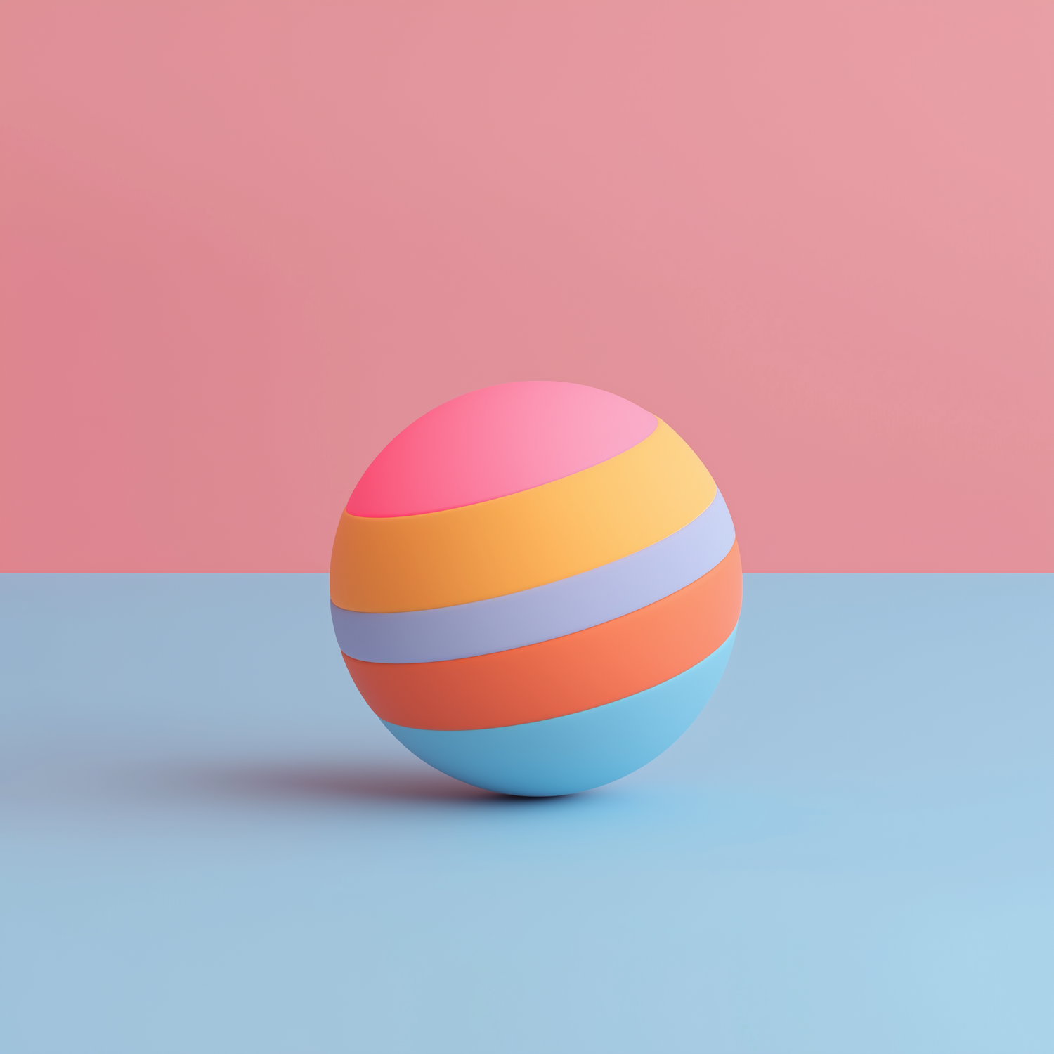 Colorful Striped Sphere