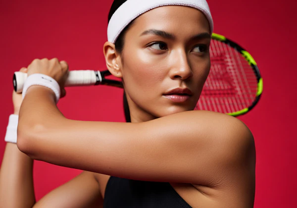 Tennis Player in Action