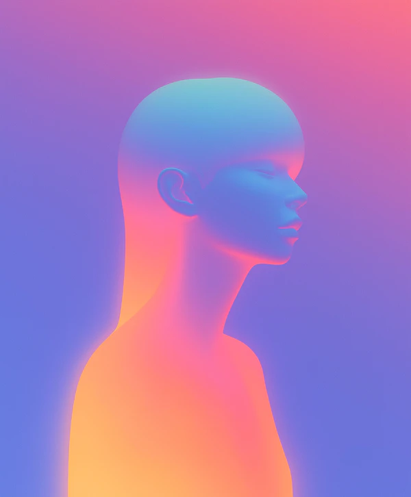 Ethereal Gradient Portrait