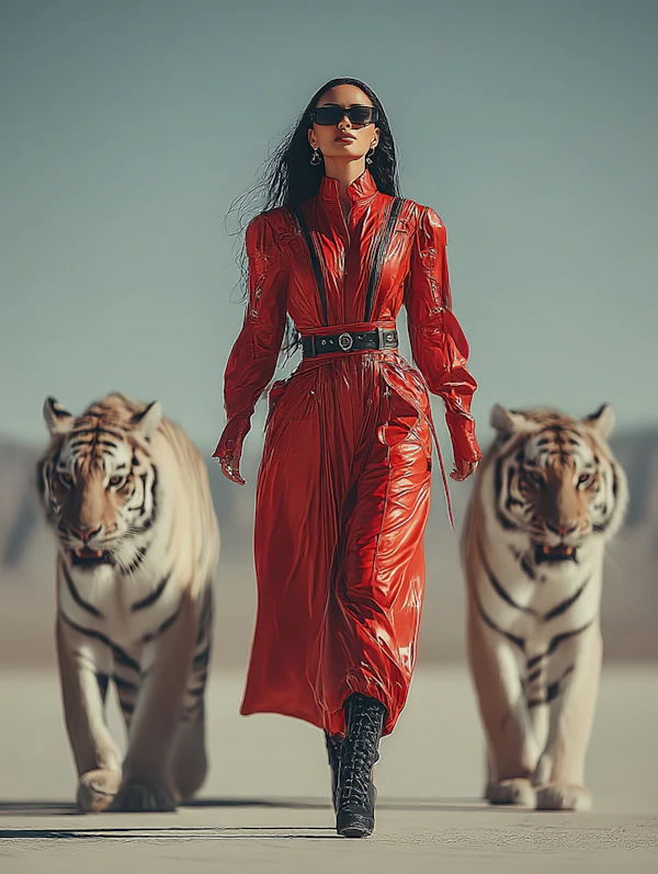 Woman with Tigers