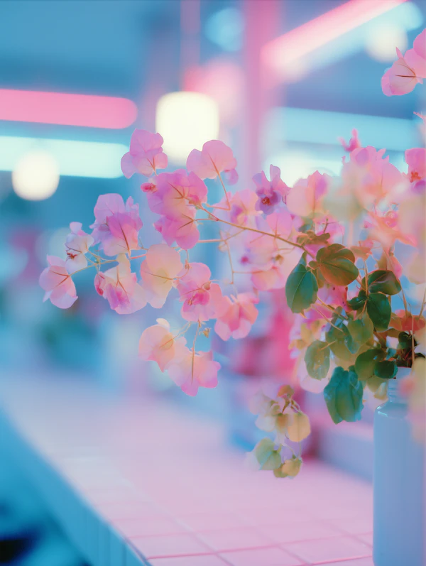 Neon Flower Glow