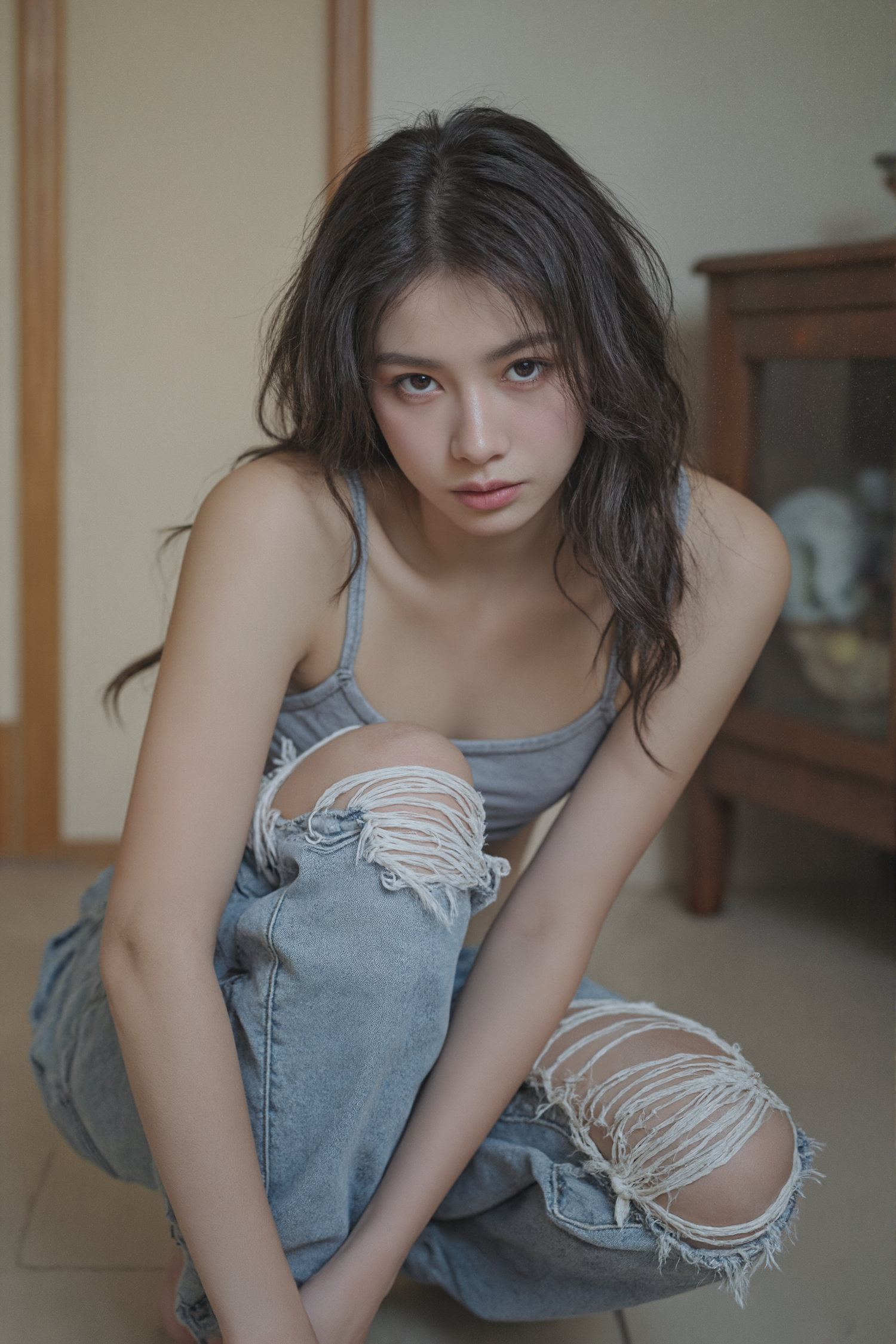 Young Woman in Casual Elegance