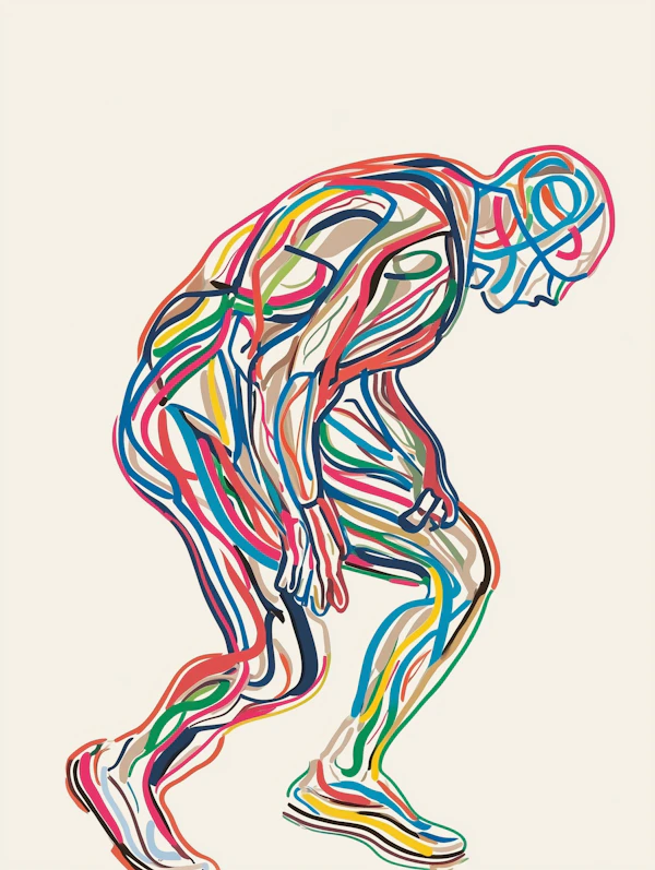 Vibrant Multicolored Human Figure