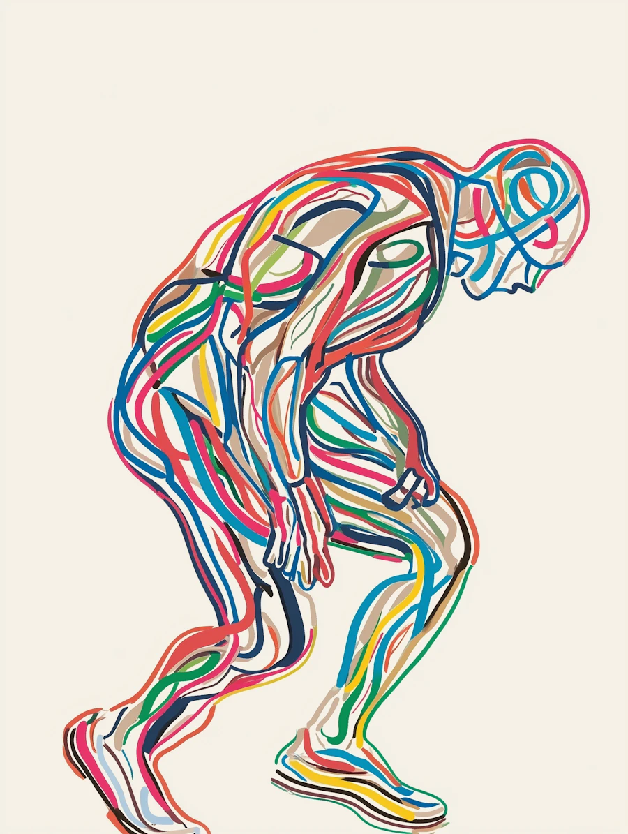 Vibrant Multicolored Human Figure
