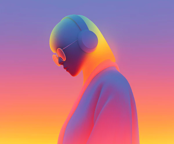 Gradient Portrait Art