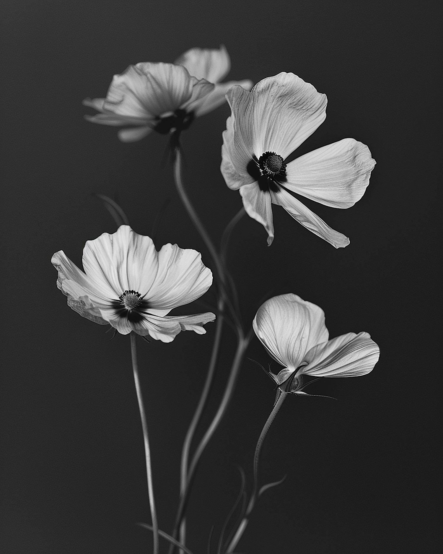 Monochrome Poppies