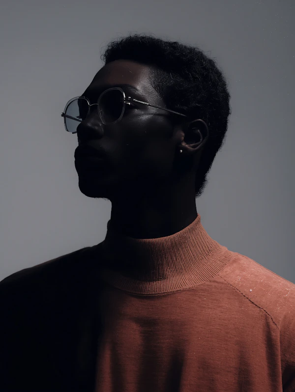Moody Portrait with Glasses