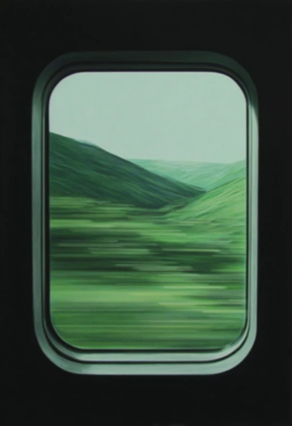 Train Window Landscape