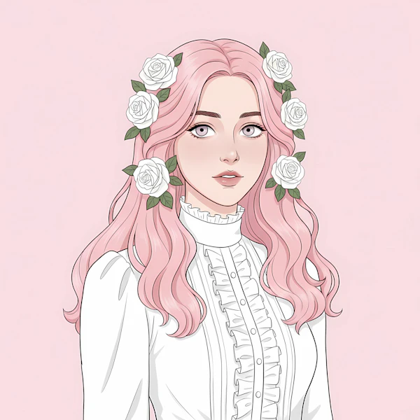 Elegant Pink Portrait