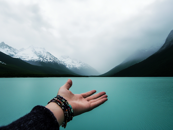 Serene Landscape with Turquoise Lake