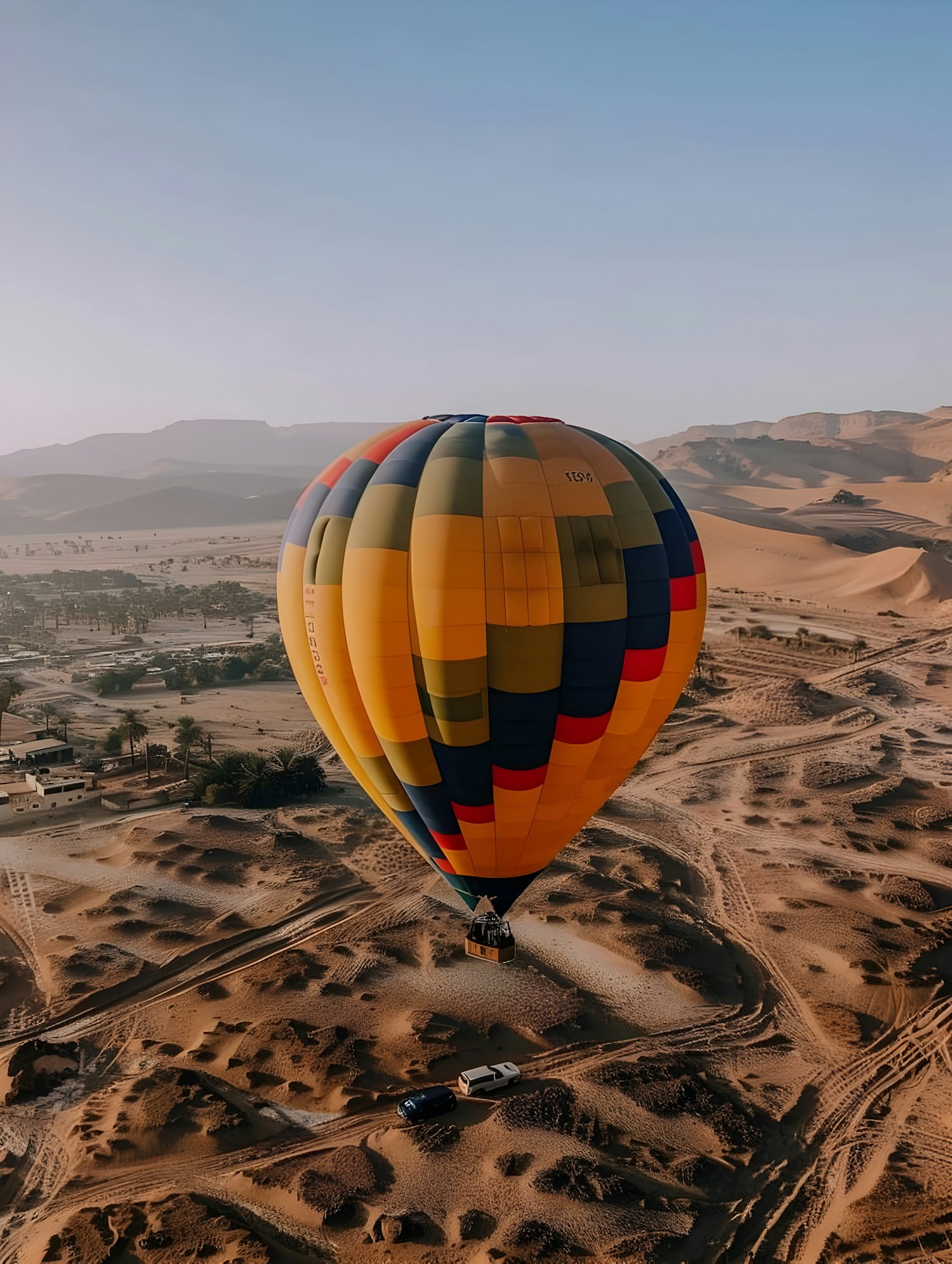 Hot Air Balloon Over Desert