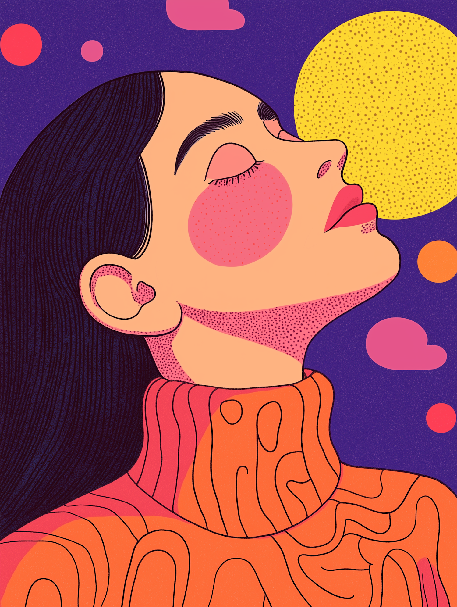 Serene Profile Illustration