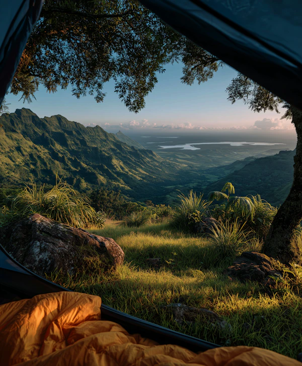 Tent View of Green Valley