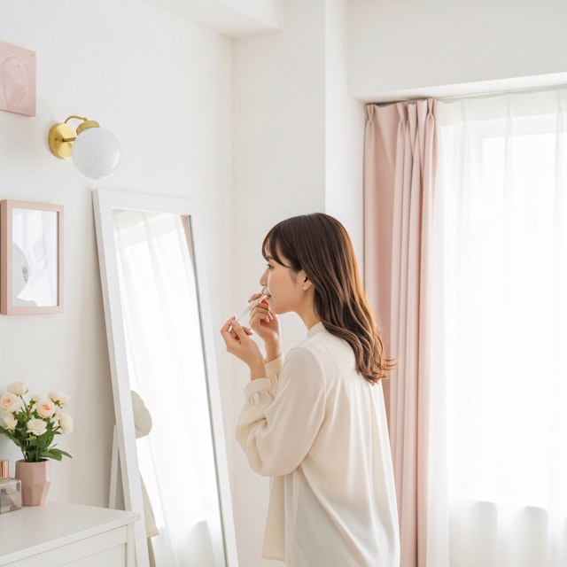 Woman Applying Makeup