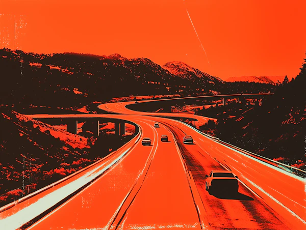 Highway Through Mountains