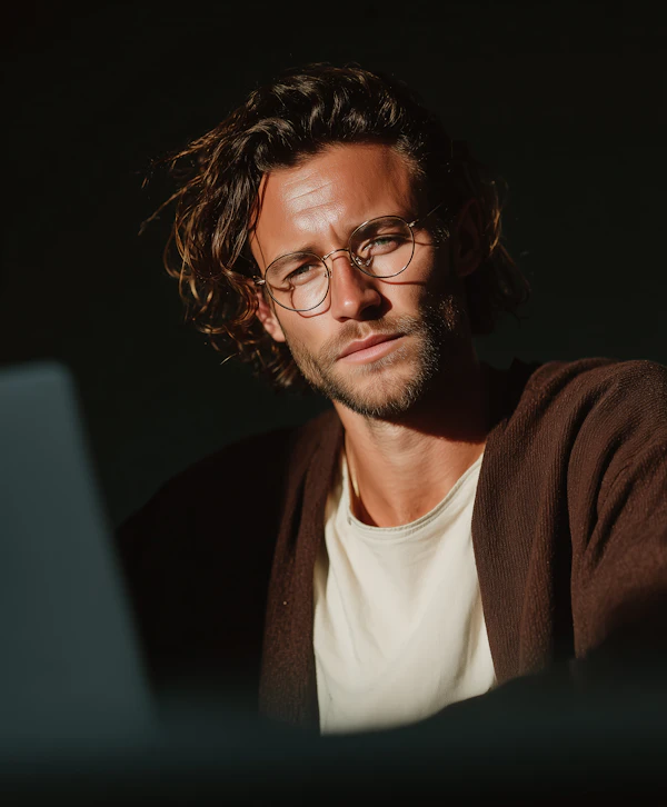 Man in Dramatic Lighting