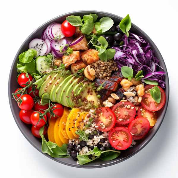 Rainbow Grilled Chicken Superfood Salad