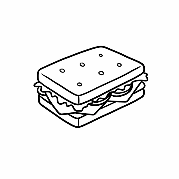 Line Drawing Sandwich