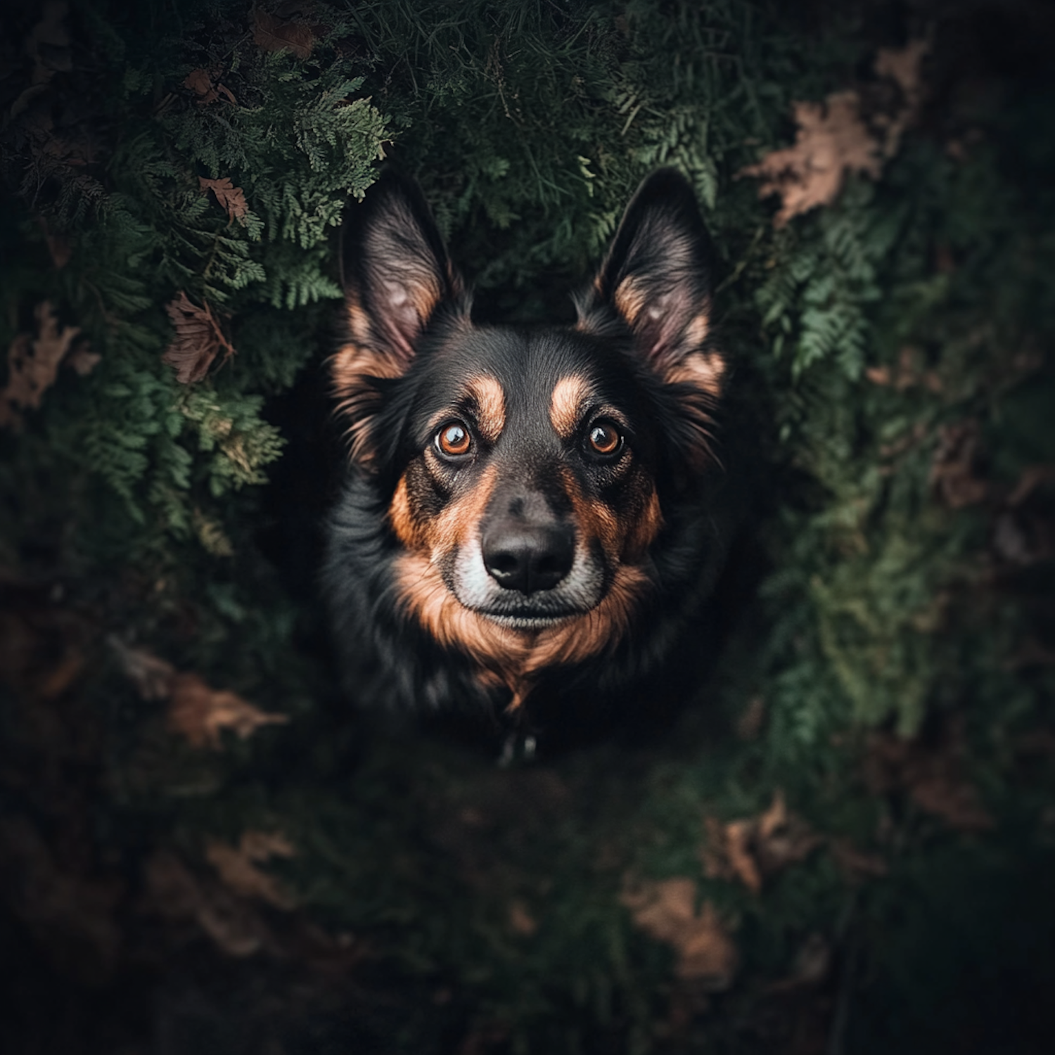 Expressive Dog in Nature