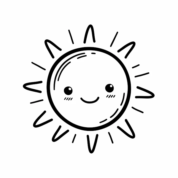Smiling Sun Illustration