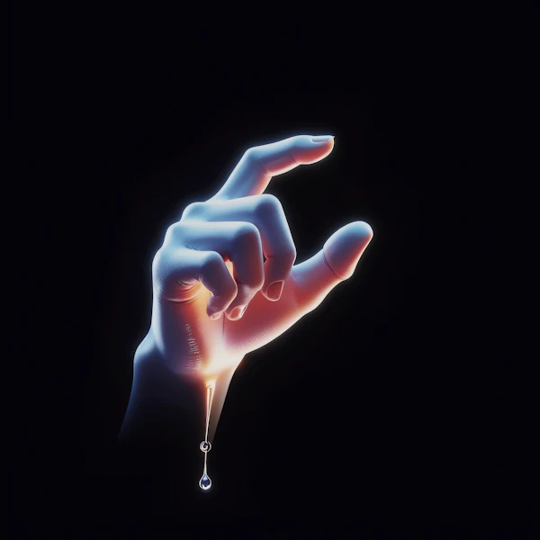 Glowing Hand Art