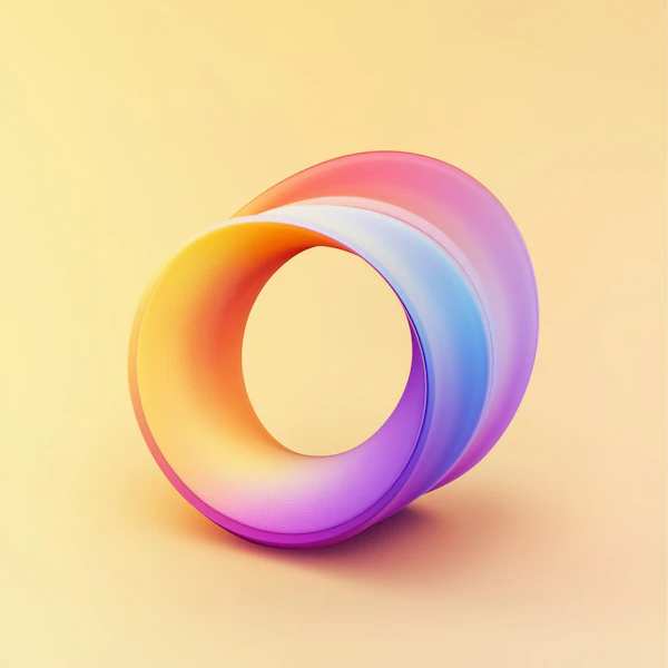 Abstract 3D Ribbon Art