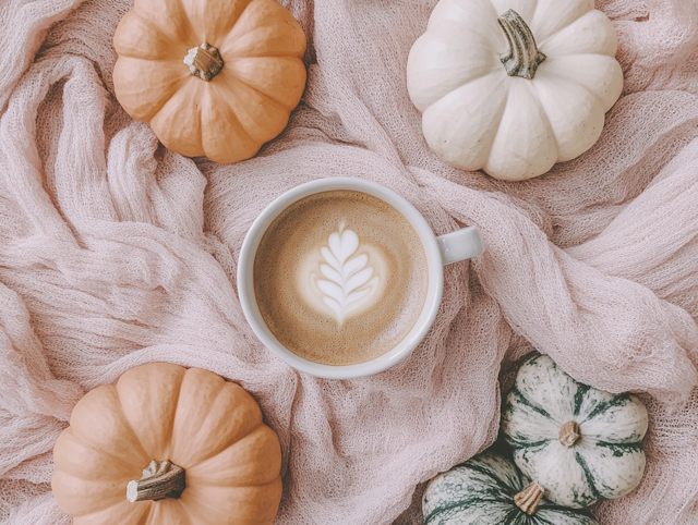 Cozy Autumn Coffee Arrangement