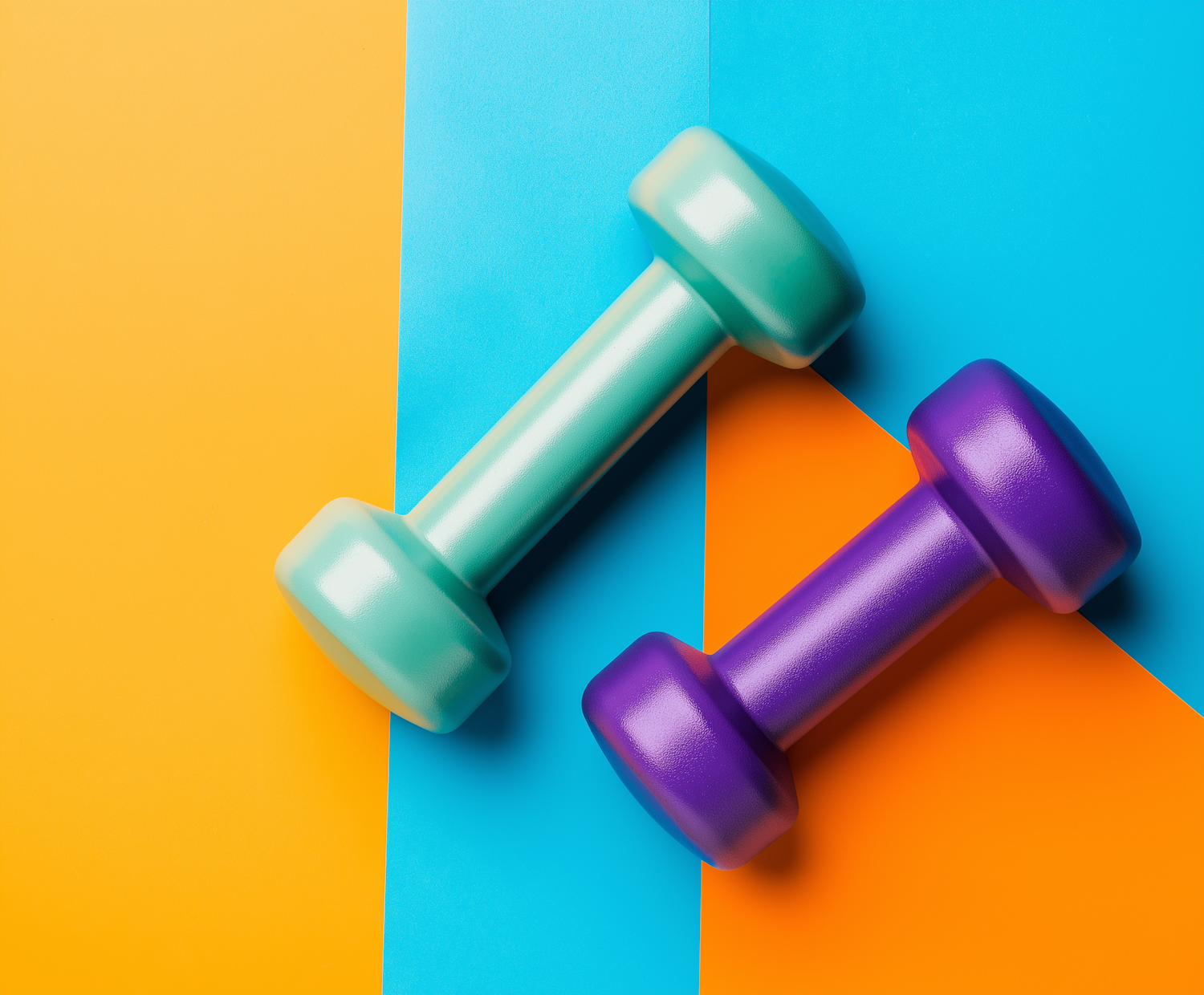 Vibrant Dumbbells for Fitness