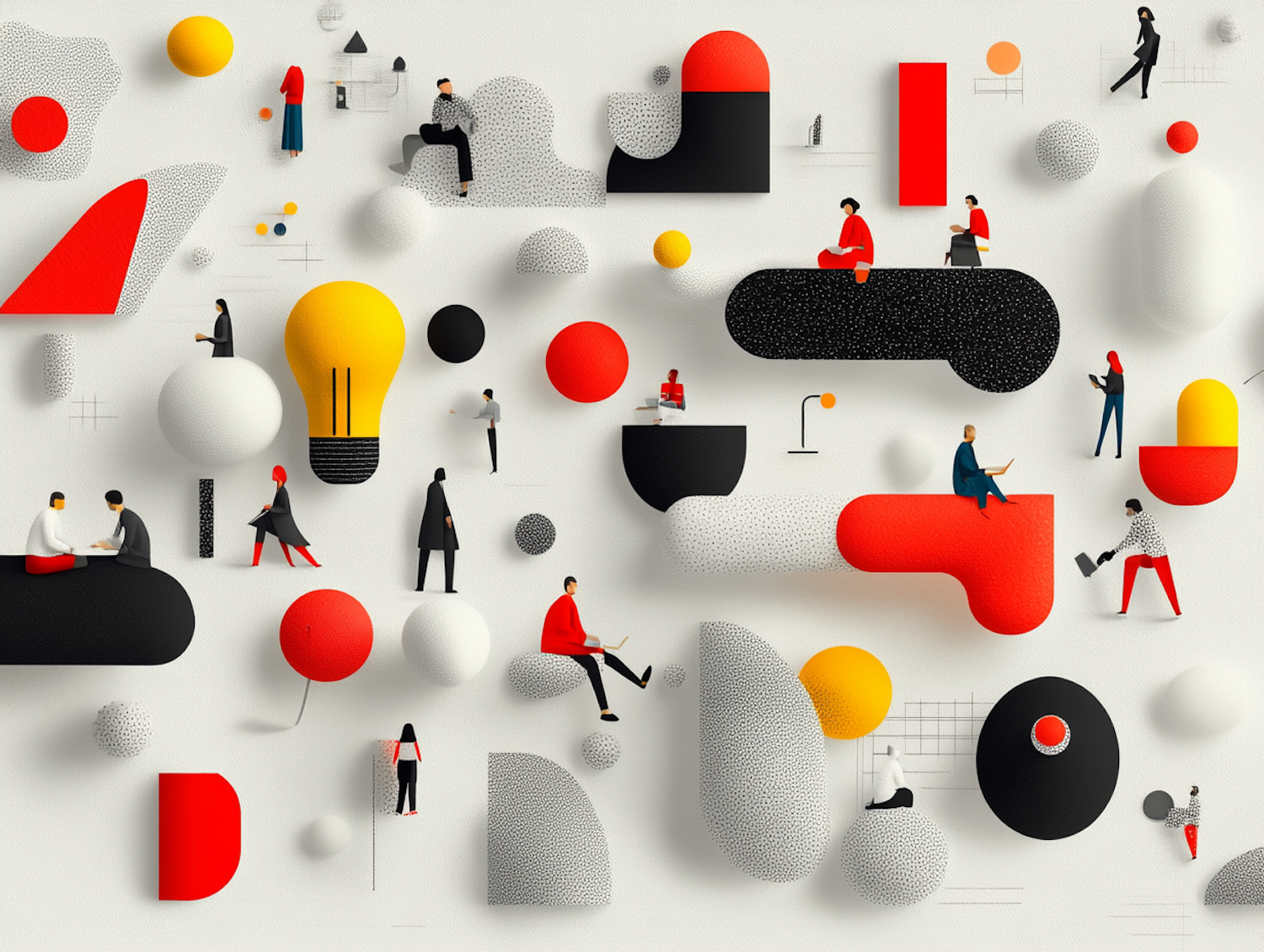 Abstract Human Interaction with Geometric Shapes