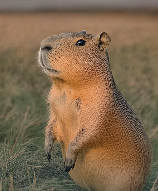 Capybara in Grassland