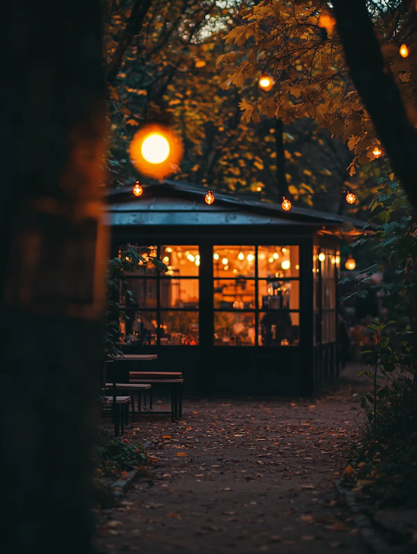 Cozy Autumn Café Scene