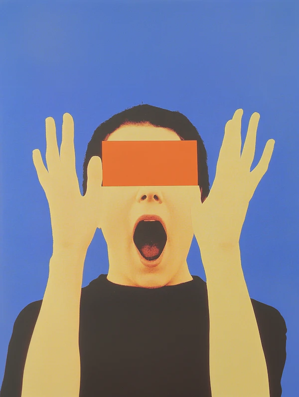 Surprised Expression with Red Rectangle